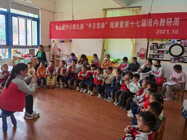 向山鎮中心幼兒園開展“半日活動”觀摩暨第十七屆教研周活動