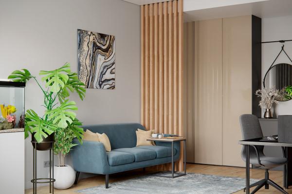 色彩的凝聚力！2間55平時尚小戶型裝修設計