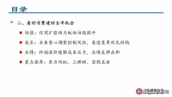 2022年建材行業春季投資策略：看好消費建材全年機會
