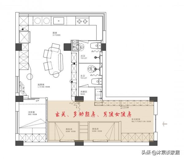 佩服！她把僅55㎡的家重新改造，有“4室”兩衛，老破小逆襲成功