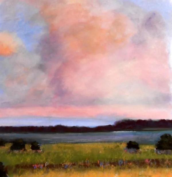 比利時女畫家伊芙&CenterDot;米勒粉彩畫中的天空之美，風景中最具情感