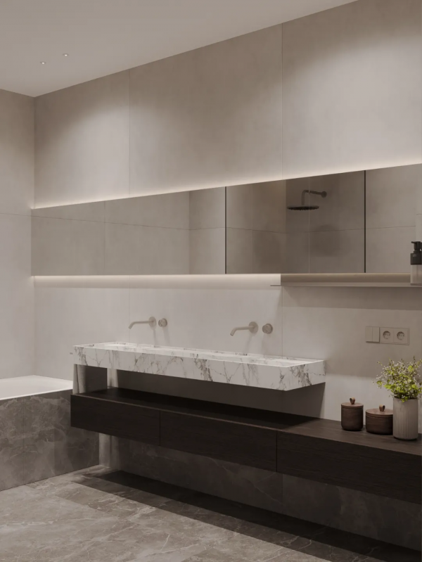 90㎡，一對夫婦的兩居室，輕盈素雅