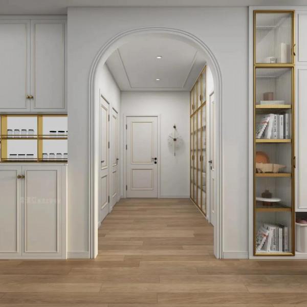 一進門就驚豔！這140㎡簡歐三房，櫃子入牆真爽