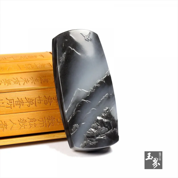 湖光山水,青花造像 湖光山水,青花造像