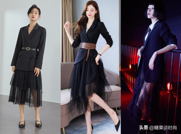 15套黑色小西裝搭配，“小西裝+襯衫裙”等五種搭配法