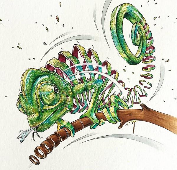 一支兇猛的馬克筆，機械感十足