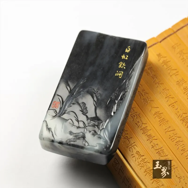 湖光山水,青花造像 湖光山水,青花造像