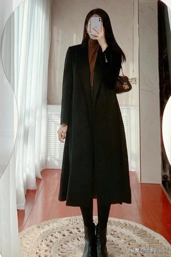 上班族穿什麼，黑色大衣秋變韓劇主播
