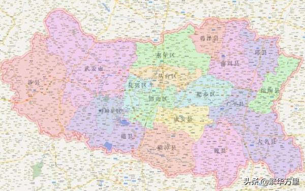 河北省的區劃調整，11個地級市之一，邯鄲市為何有20個區縣？