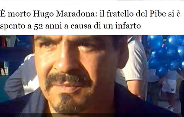 米體：馬拉多納的弟弟雨果因心臟驟停去世，年僅52歲