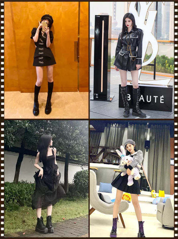 馬丁靴的30個穿搭示範，可甜可鹽，時髦炸了