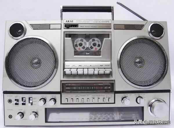 雅佳 AKAI AJ-500FS 4波段收音機，單卡帶四喇叭收錄機音響