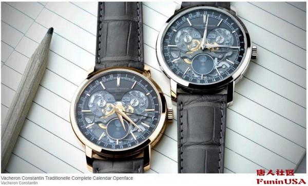 江詩丹頓全新全日曆手錶採用鏤空錶盤，機芯無所遁形