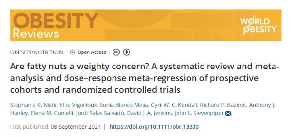 吃堅果，不會胖！57萬餘人研究發現，每天吃18g以上的堅果與超重/肥胖率較低有關，吃堅果並不容易發胖丨臨床大發現