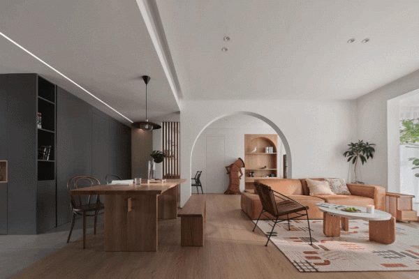 149㎡復古風,拱形門+木格柵背景牆,充滿著自然野趣 149㎡復古風,拱形門+木格柵背景牆,充滿著自然野趣