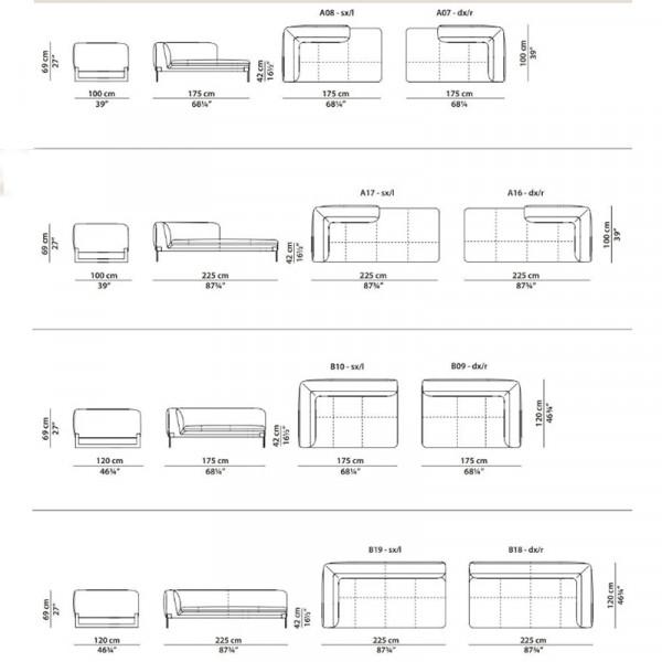 2022年新款義大利BAXTER巴克斯特Viktor維克多L型多人位沙發