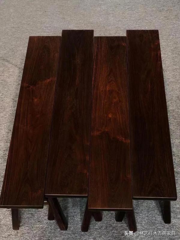 大紅酸枝板凳八仙桌休閒五件套