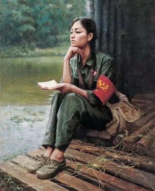 著名油畫家陳大中作品（紅衛兵）