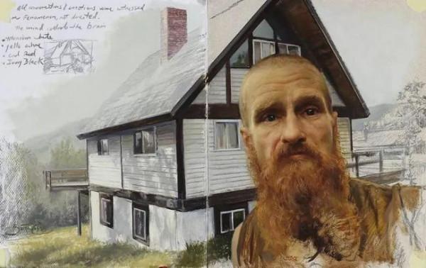 大鬍子藝術家 畫出完美質感，這素描讓美院老師也佩服