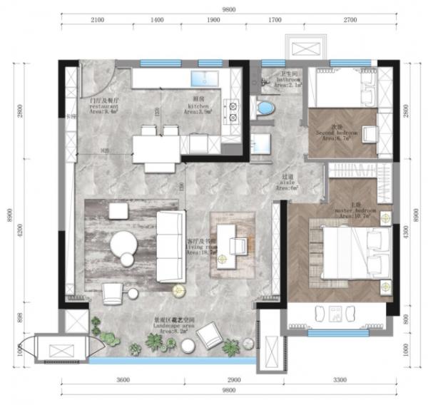 77平簡約小戶型房子樸素佈置，有一種貼近生活的人文氣息