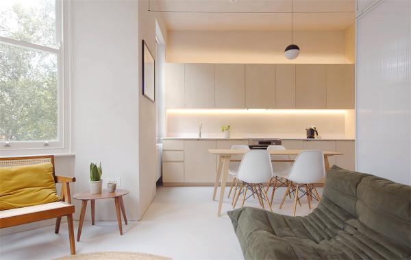 他翻新29㎡蝸居：拆掉隔斷做全開放空間，利用3米4層高做夾層臥室