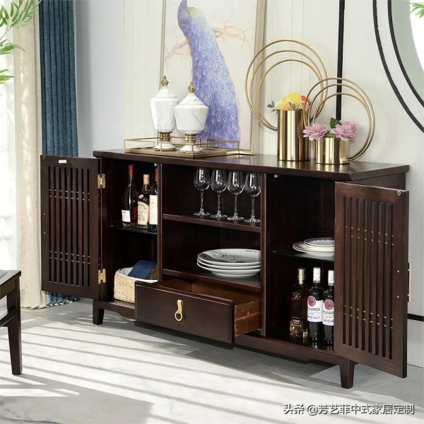 148㎡新中式，黑檀+黑胡桃傢俱，通透禪意，一進門就被治癒了