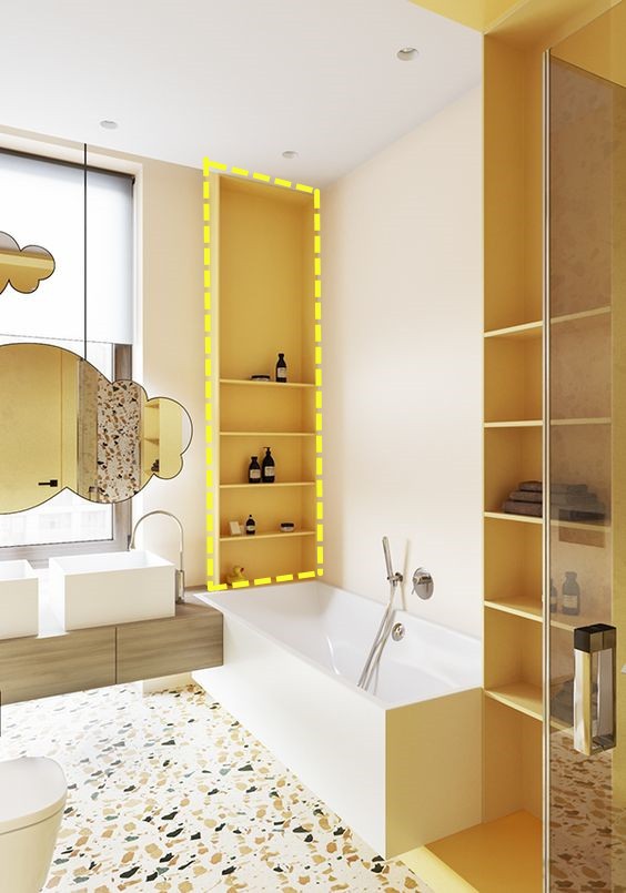 裝浴缸，我真心建議：靠牆裝一組收納櫃，衛生間儲物也能翻一番