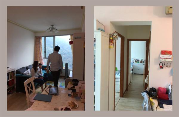 香港80後夫妻買下45㎡小家，搭起地臺將兩室變三室，網友：真的服