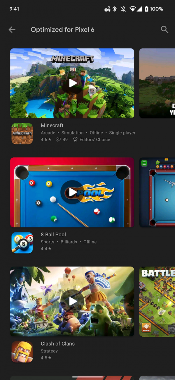 Google Play公佈Pixel 6最佳化遊戲列表 Android 12迎來遊戲儀表板 Google Play公佈Pixel 6最佳化遊戲列表 Android 12迎來遊戲儀表板