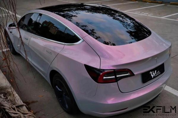 ​EK改色膜：特斯拉Model 3改色夢幻火山灰