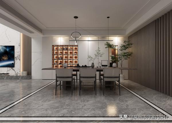 陽光城翡麗灣580m²現代輕奢風別墅，演繹簡潔低調美宅