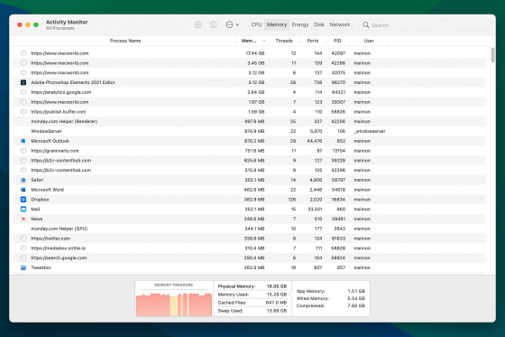 M1版MacBook曝出bug：一個軟體佔了26GB記憶體 頻繁宕機