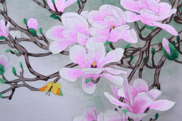 餐廳掛幅“吉祥花”，滿枝開滿花，好看又大氣，轉運又旺家