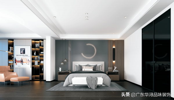 185平現代輕奢風，黑白灰的裝飾，莊重而又時尚
