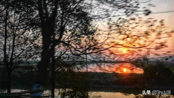 江漢平原上的日落時分