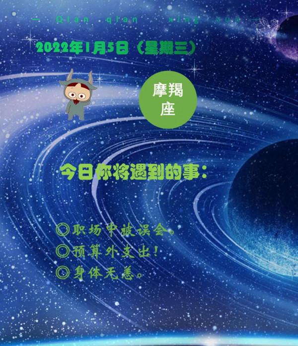 1月5日（星期三）所有星座都會面臨的事情大猜想