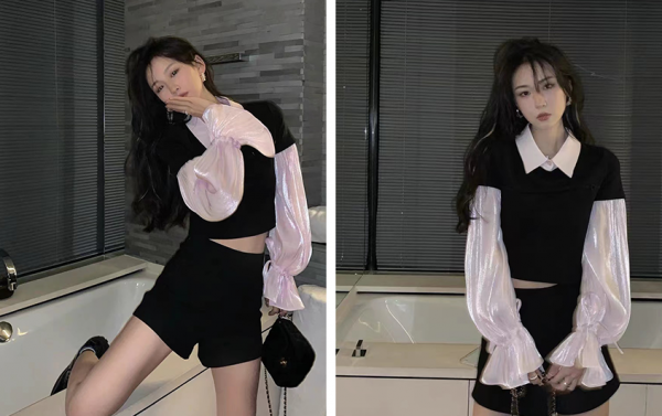 圓肩厚背這樣穿，堪比變形記