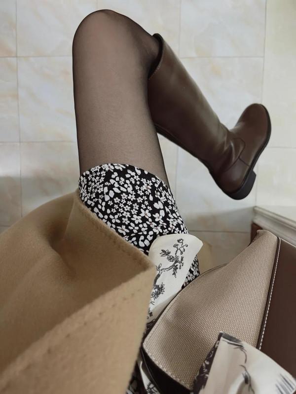 棕色系長筒靴 休閒 百搭