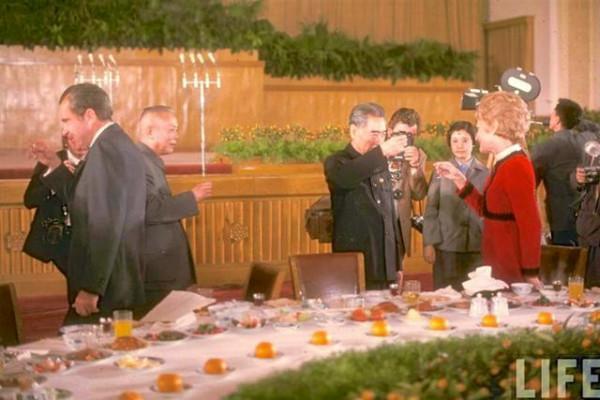 1972年尼克松訪華四場宴會選單及現場照片