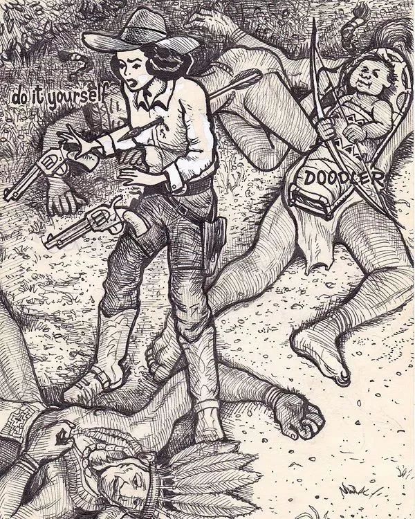 一張未畫完的美女畫像，在畫家的筆下變成了跌宕起伏漫畫故事