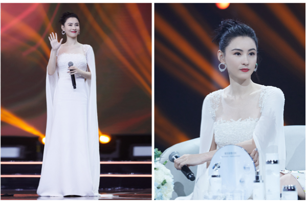 張柏芝真是“美了半輩子”，身穿白裙在浴缸中拍大片，優雅知性