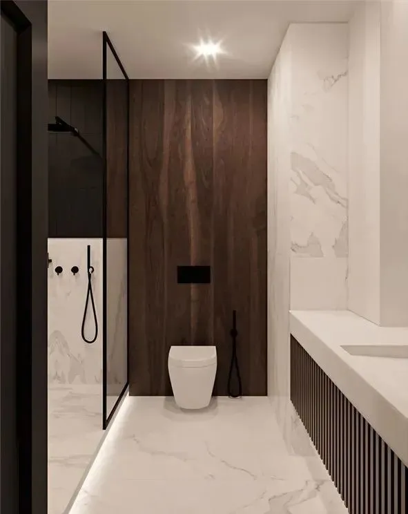 大理石衛生間設計，簡約輕奢