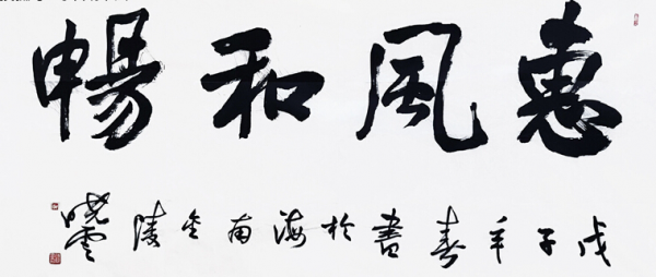 中書協主席孫曉雲題寫的“惠風和暢”和田英章相比，誰寫得更好？