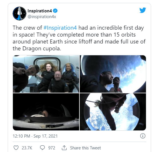 SpaceX首個全平民機組展示他們在軌道上的工作情況 SpaceX首個全平民機組展示他們在軌道上的工作情況