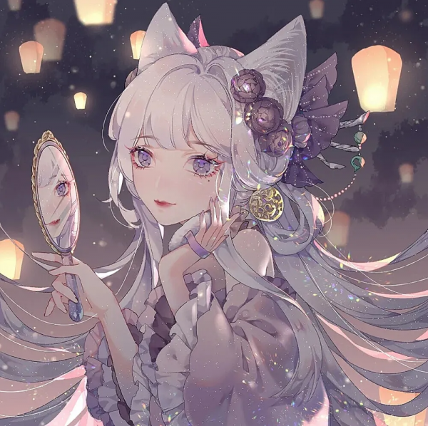 古風動漫頭像，把思念揉碎灑向夜空，便有了滿天繁星