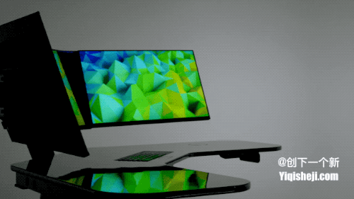 這才叫辦公桌，自帶三屏電腦