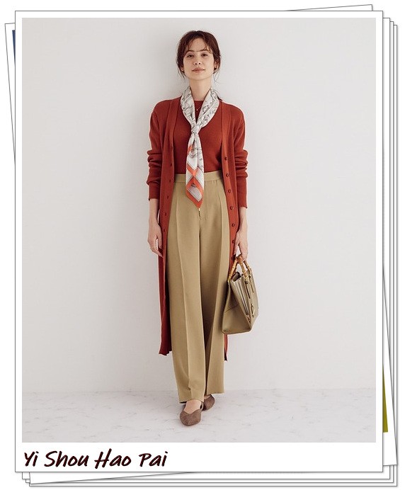 棕色闊腿褲的秋冬穿搭示例！這些顏色的上衣都可以和它搭配