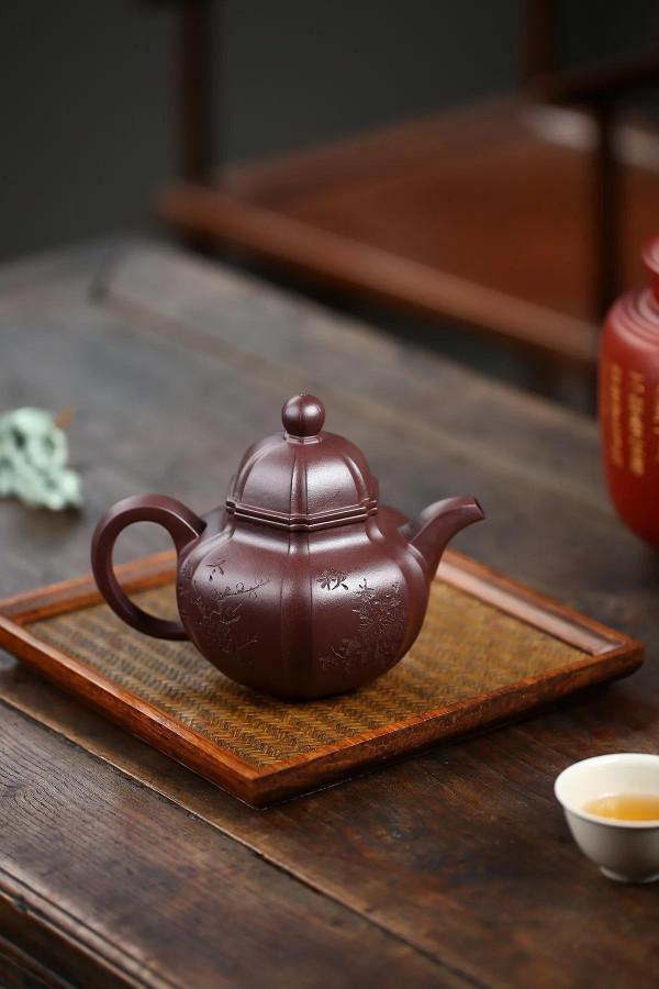 《六方掇球》——家藏紫砂石紅料500cc蔣錫坤