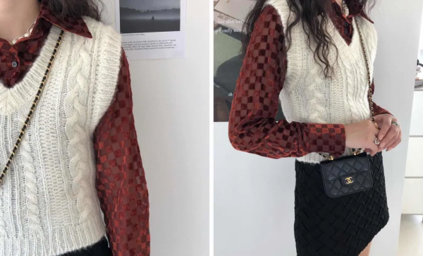 襯衫搭毛背心才是純欲天花板吧