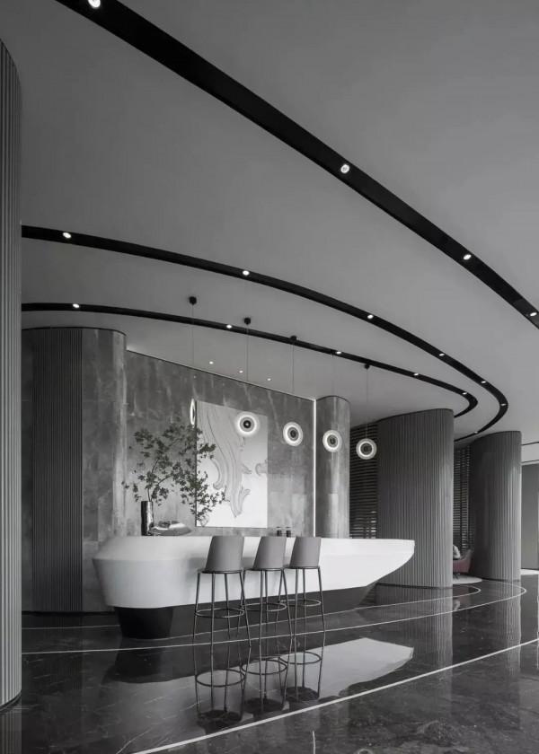 1900㎡售樓處全用灰色大理石，簡直不要太高階